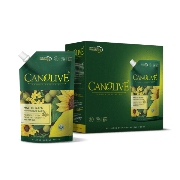 Canolive 5x1 Litre Standing Nozzle Pouch